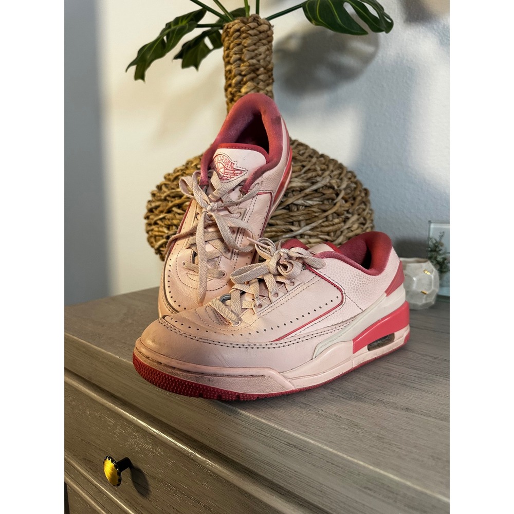 Jordan Women's Pink and Red Low-Top Sneakers